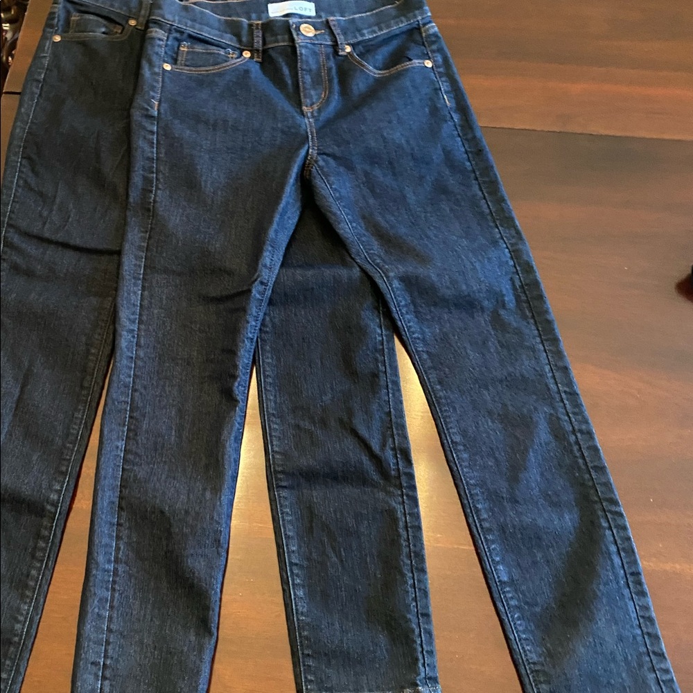 2 pairs loft modern skinny jeans 25 petite brand new